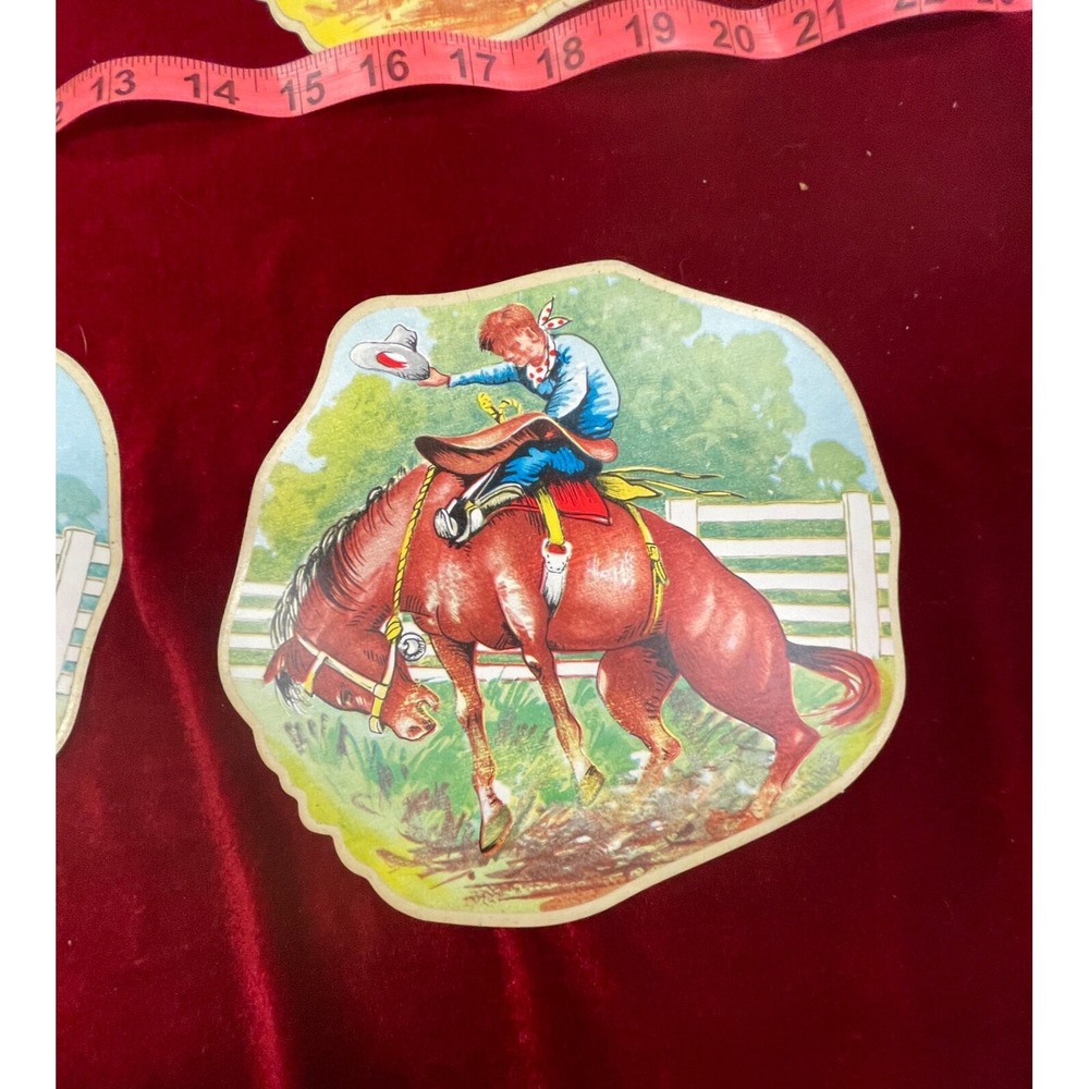 COWBOY  1956 Con-Tact Cut-Outs‎ Design Editing Transitions RARE - Picture 6 of 8